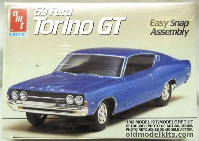 AMT 1/43 1969 Ford Torino GT, 6900 plastic model kit